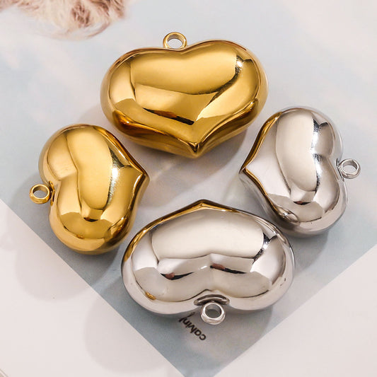 High Polished  Heart Pendant Love Clavicle Chain - Stylish, Versatile Jewelry Accessory with Large Heart Design