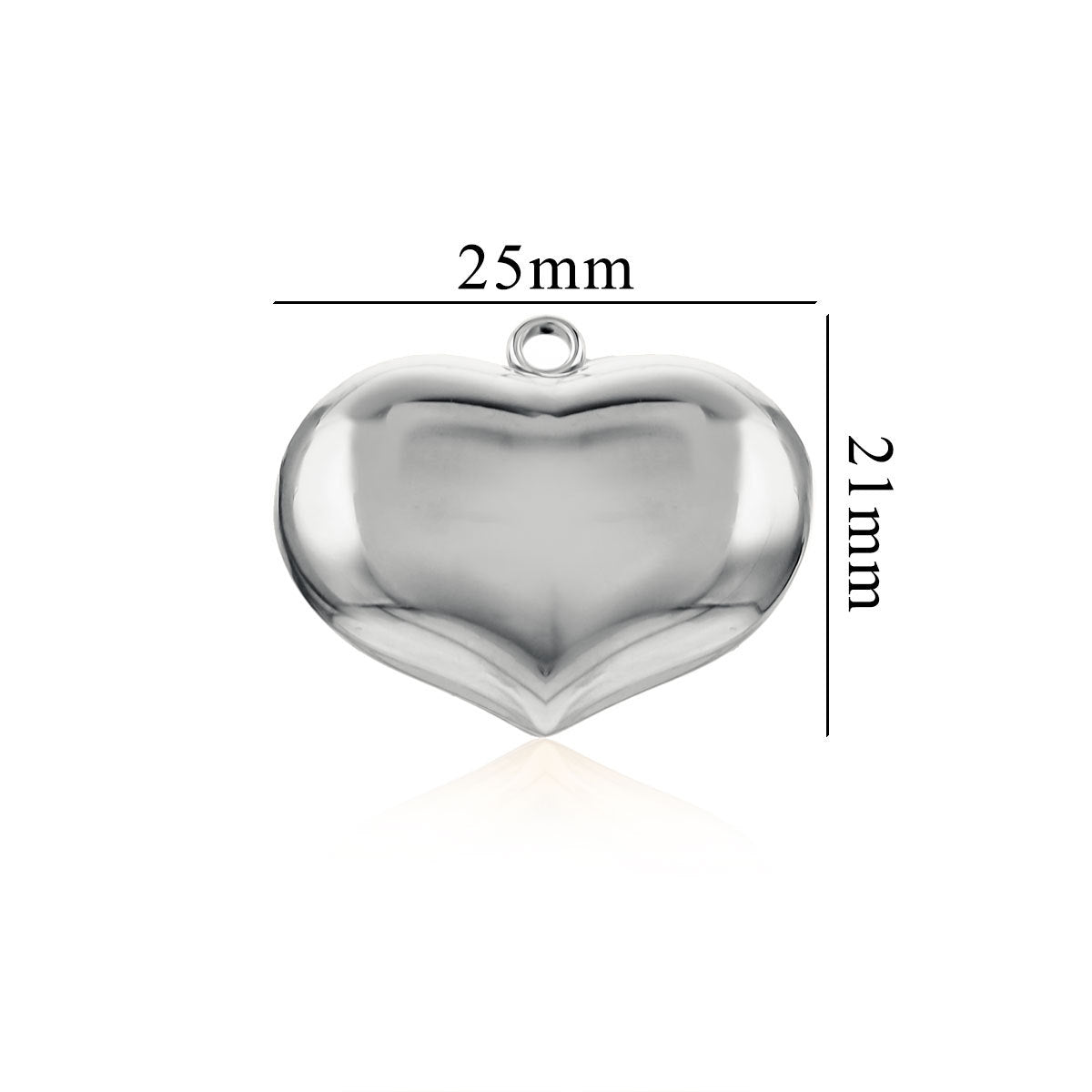 High Polished  Heart Pendant Love Clavicle Chain - Stylish, Versatile Jewelry Accessory with Large Heart Design