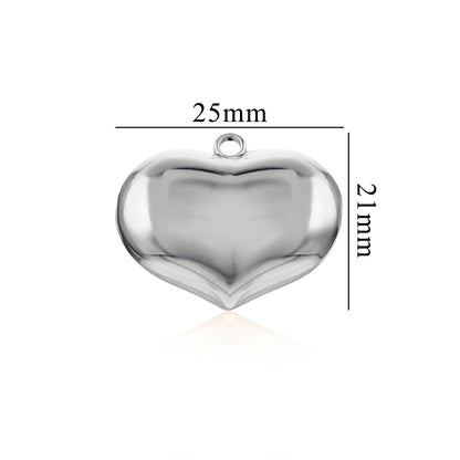 High Polished  Heart Pendant Love Clavicle Chain - Stylish, Versatile Jewelry Accessory with Large Heart Design