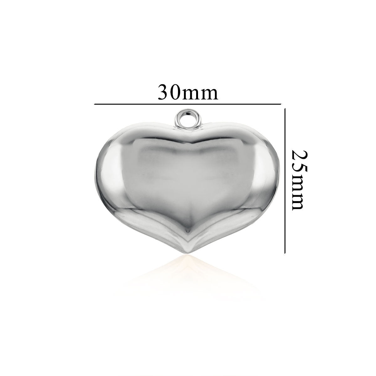 High Polished  Heart Pendant Love Clavicle Chain - Stylish, Versatile Jewelry Accessory with Large Heart Design