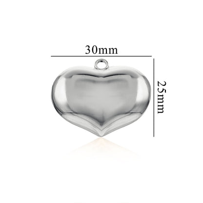 High Polished  Heart Pendant Love Clavicle Chain - Stylish, Versatile Jewelry Accessory with Large Heart Design