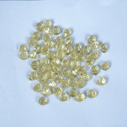 40PCS Lemon Yellow Faceted Teardrop Glass Beads, 8x10mm for Jewelry Making