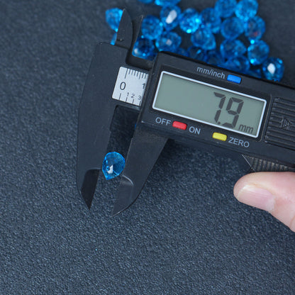40PCS Light Sapphire Faceted Teardrop Glass Beads, 8x10mm for Jewelry Making