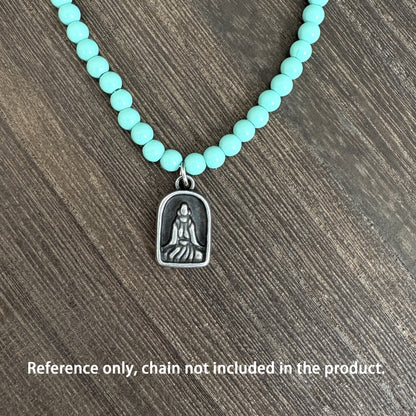 4PCS Vintage Tibetan Medicine Buddha Pendants - Handmade Ethnic Amulet Charm
