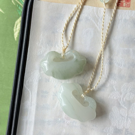 20x31mm Tianshan Jade Ruyi Lock Pendant - Authentic Gemstone Charm (Without Cord) | Minimalist Daily Wear Jewelry