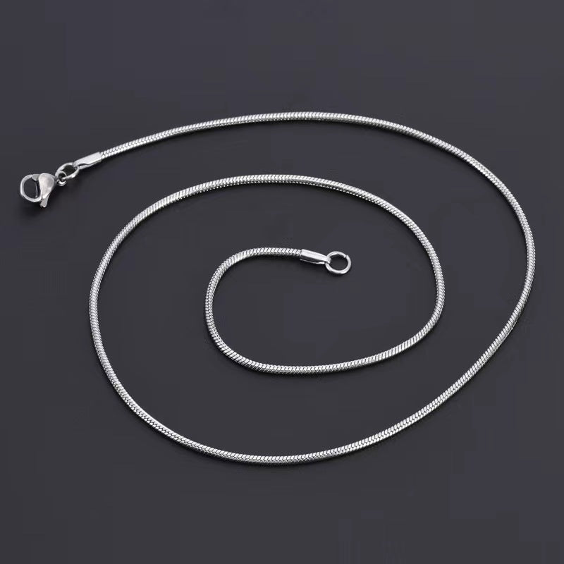 Stainless Steel Snake Chain Necklace, Jewelry Gift for Men and Women