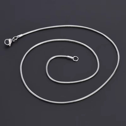 Stainless Steel Snake Chain Necklace, Jewelry Gift for Men and Women