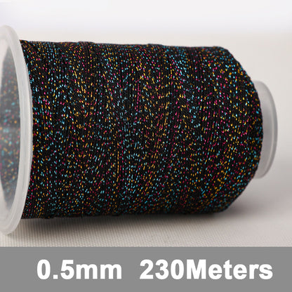 Starry Night Macrame Cord, 0.5mm Waxed Polyester, 230M Spool, DIY Jewelry Making Supplies for Bracelets & Rings