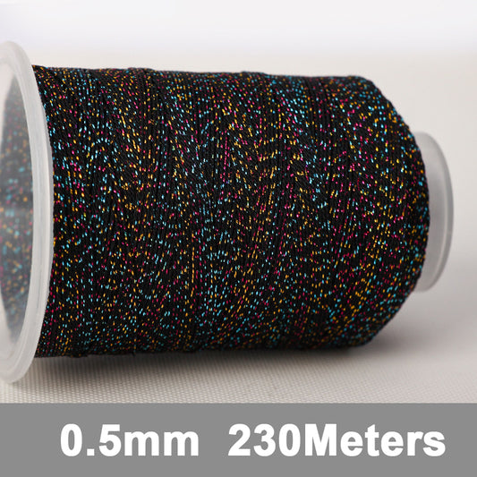 Starry Night Macrame Cord, 0.5mm Waxed Polyester, 230M Spool, DIY Jewelry Making Supplies for Bracelets & Rings