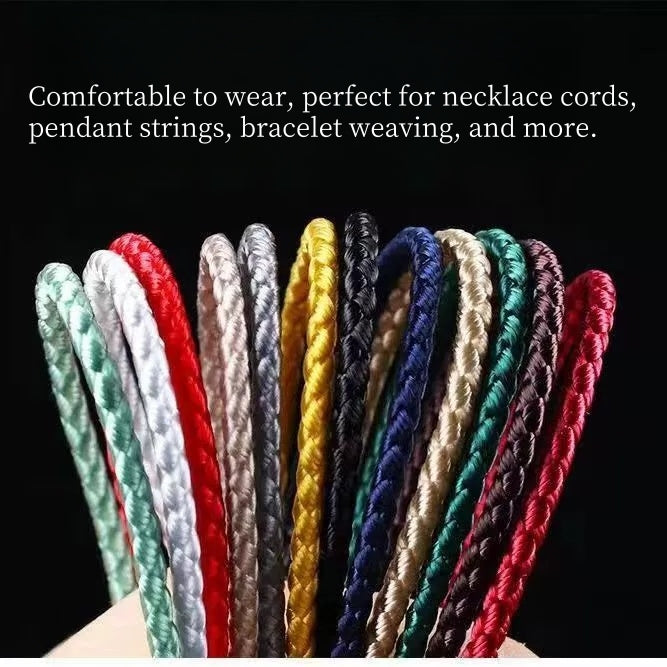 Handmade Dragon Pattern Braided Cord – Non-elastic Dragon Scale String for DIY Necklace Cords, Pendant Strings, and Bracelet Cords