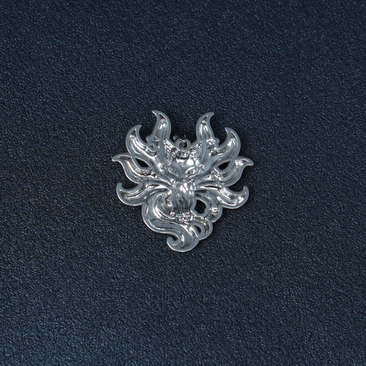 Red Nine Tailed Fox Enamel Charm，Kitsune pendant