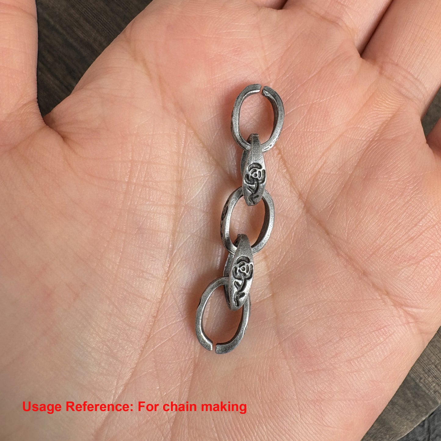 40PCS Antique Silver & Bronze Oval Rose Jump Rings, Donut Bead Chain Making Findings