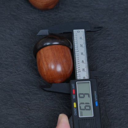 Rosewood Acorn Pinecone Box Charm, Wooden DIY Finding, Keepsake Trinket Container,6.2*4.4cm