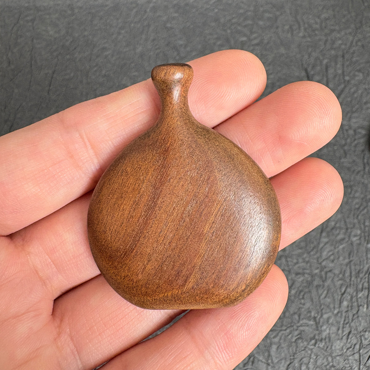 Vintage Sandalwood Wine Jug Pendant, Natural Wood Vessel Charm for DIY Necklace Crafting