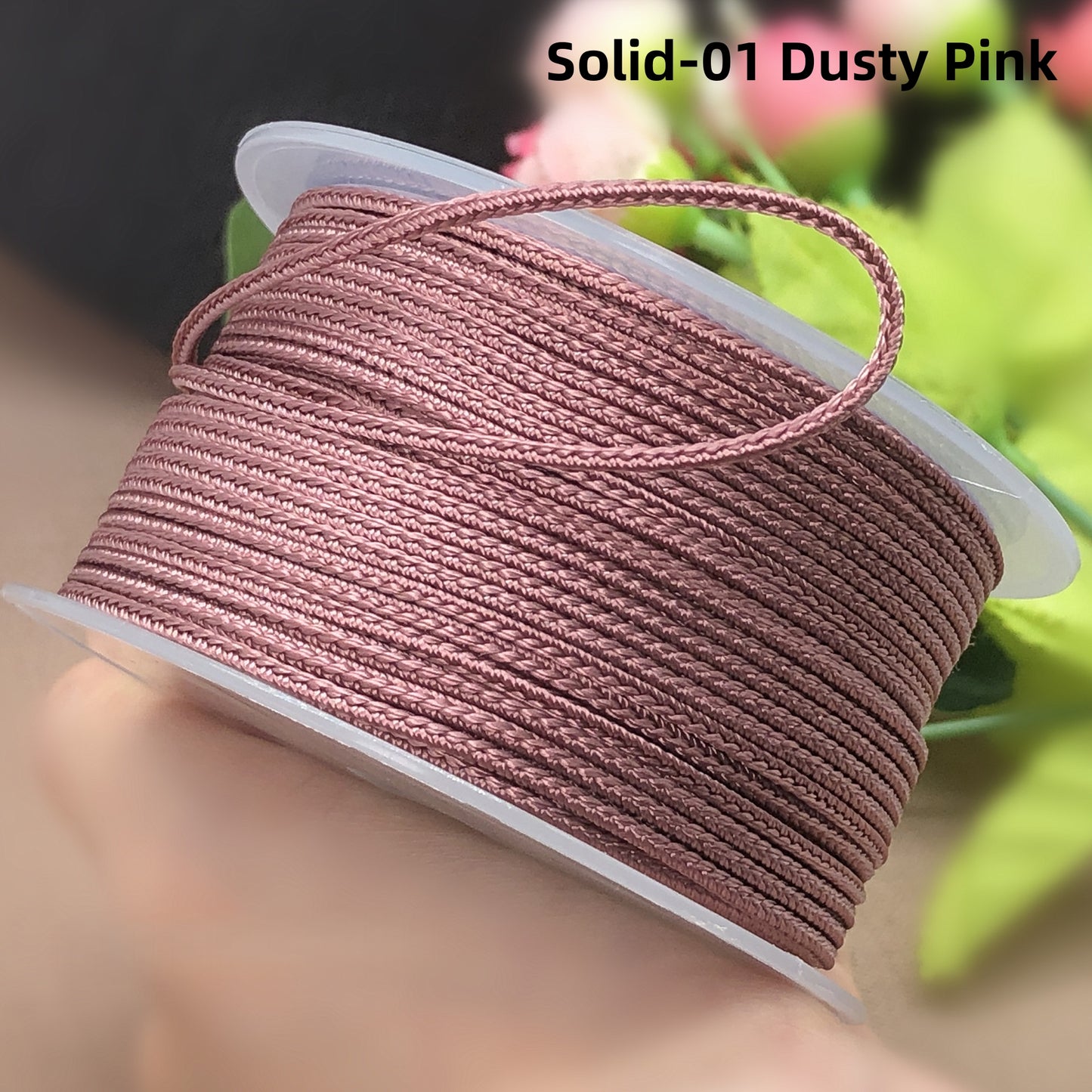 2mm Lucky Knot Braided Cord for Jade Pendant, Adjustable Necklace/Bracelet String, Single or Dual Color, DIY Jewelry Supplies (12m/Roll)