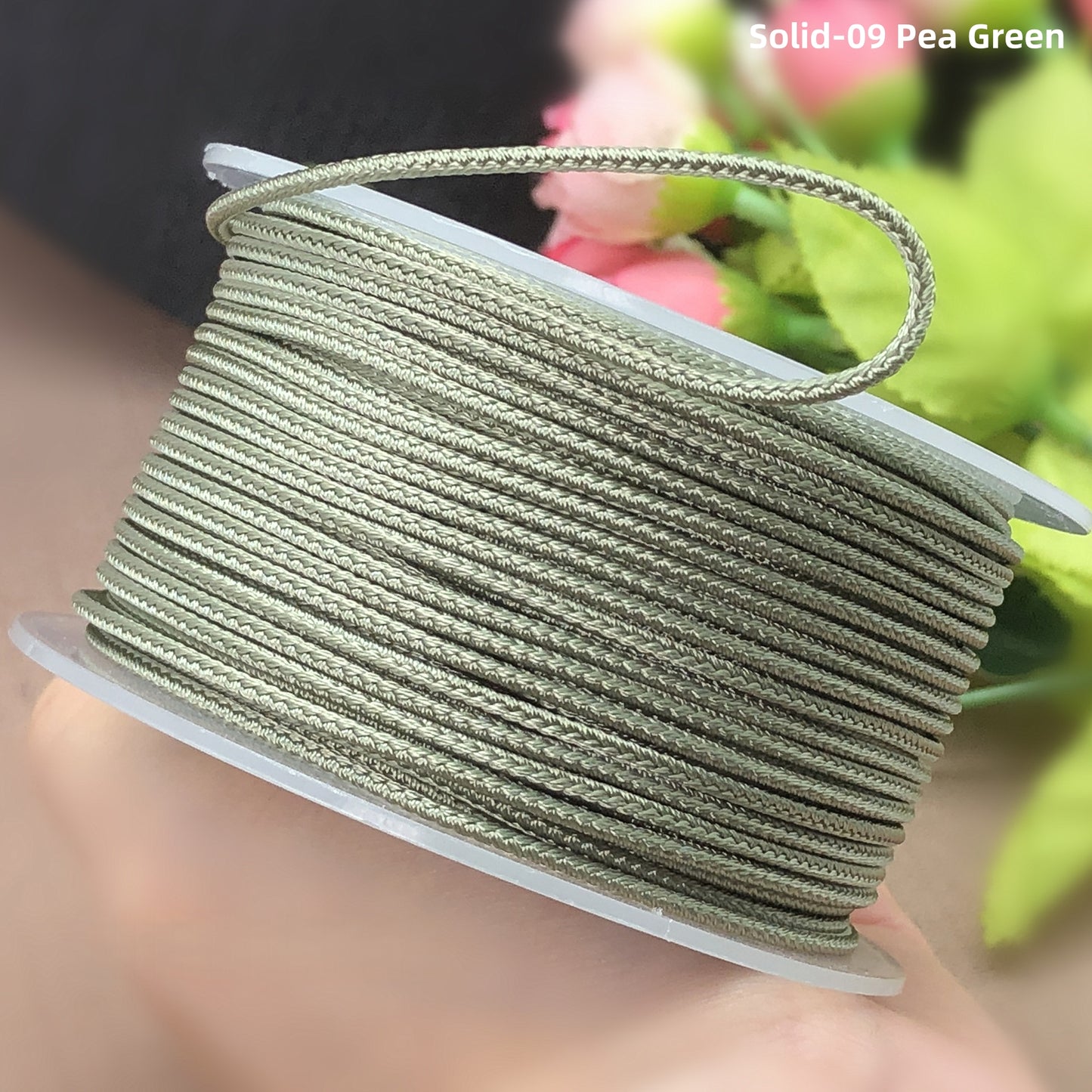 2mm Lucky Knot Braided Cord for Jade Pendant, Adjustable Necklace/Bracelet String, Single or Dual Color, DIY Jewelry Supplies (12m/Roll)