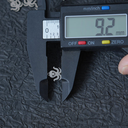 10PCS Smiley Octopus Stainless Steel Charm, Tiny Ocean Animal Pendant, DIY Jewelry Making Finding