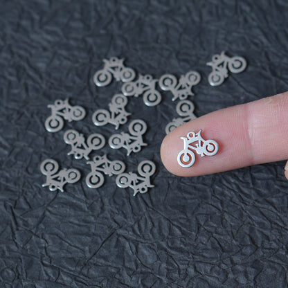 10PCS Stainless Steel BicycleCharms, DIY Jewelry Supplies