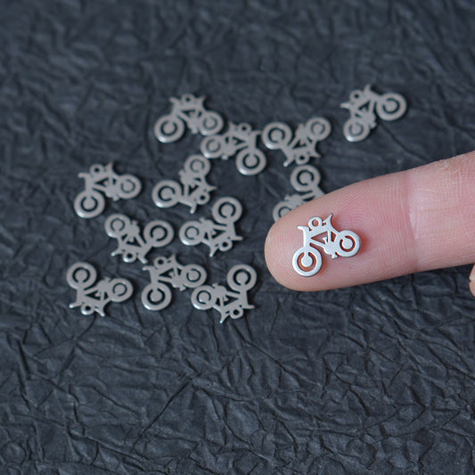 10PCS Stainless Steel BicycleCharms, DIY Jewelry Supplies