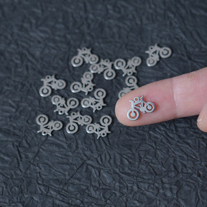10PCS Stainless Steel BicycleCharms, DIY Jewelry Supplies