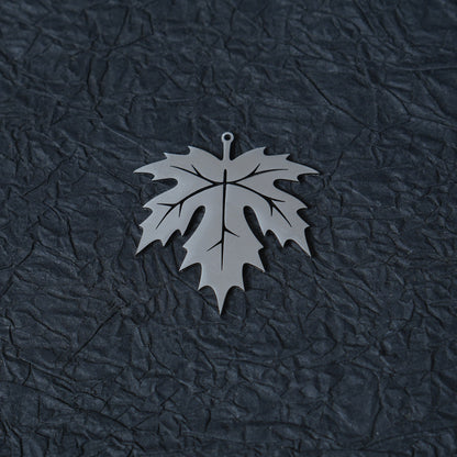 Stainless Steel Maple Leaf Charm, DIY Jewelry Making Supply