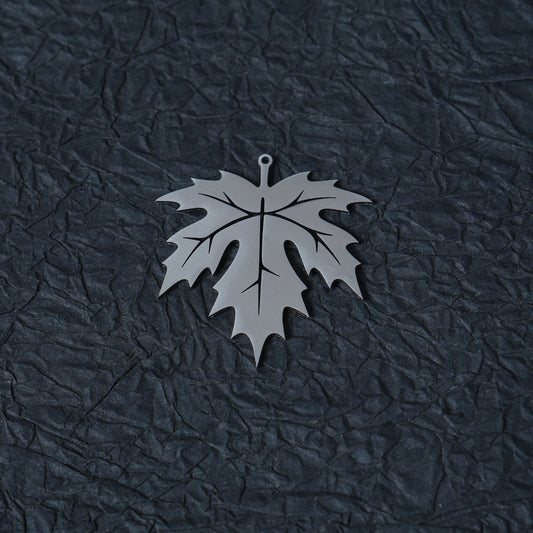 Stainless Steel Maple Leaf Charm, DIY Jewelry Making Supply