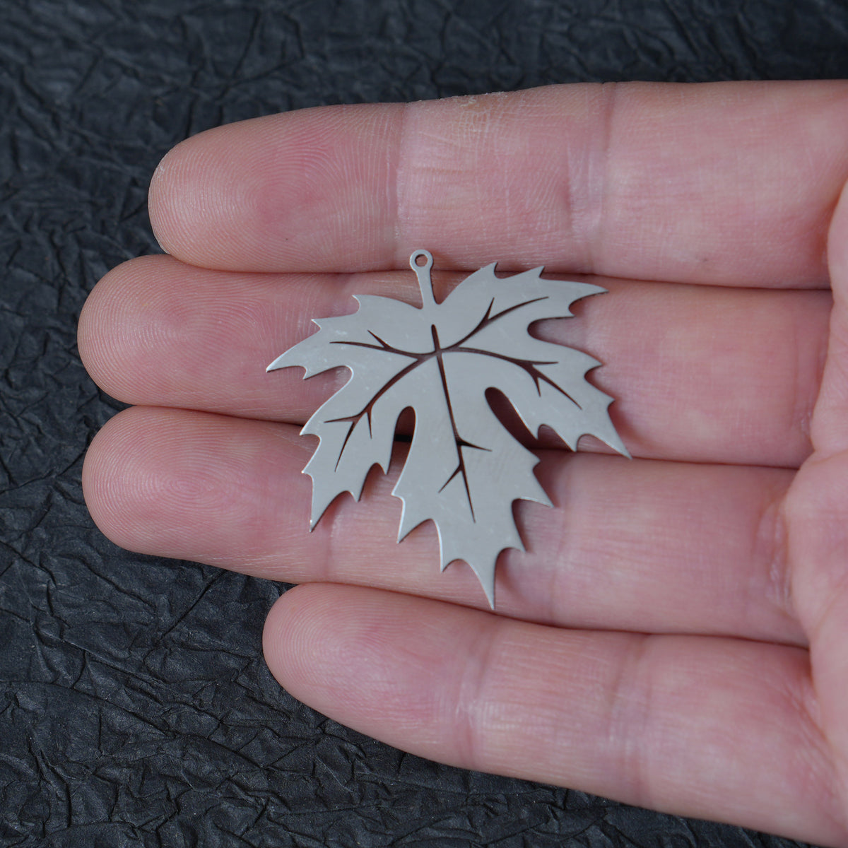 Stainless Steel Maple Leaf Charm, DIY Jewelry Making Supply