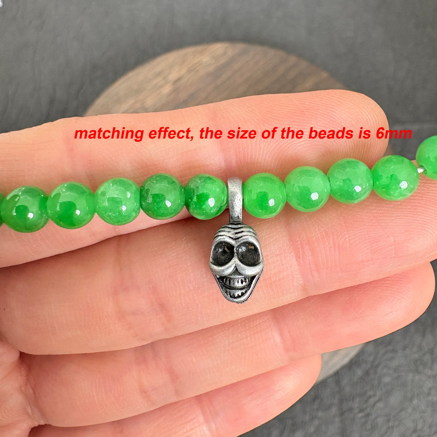 10pcs Tibetan Skull Mala Counter Clips, Antique Silver Shituling Guru Bead Accessory for Prayer Beads