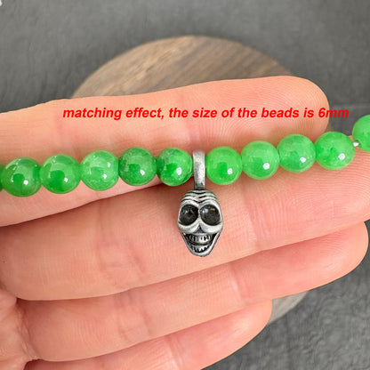 10pcs Tibetan Skull Mala Counter Clips, Antique Silver Shituling Guru Bead Accessory for Prayer Beads