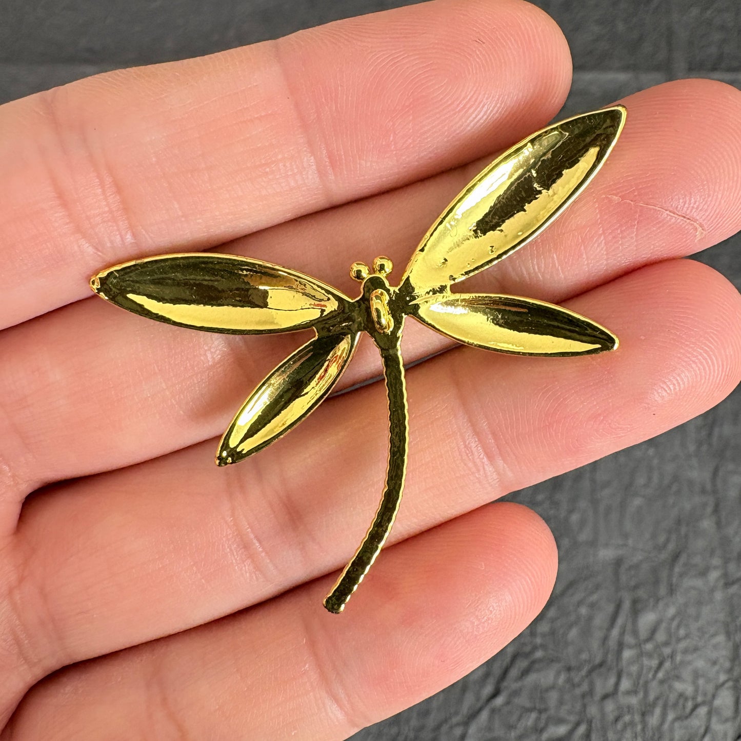 Turquoise Enamel Dragonfly Charm, Gold Plated Pendant for Jewelry Making