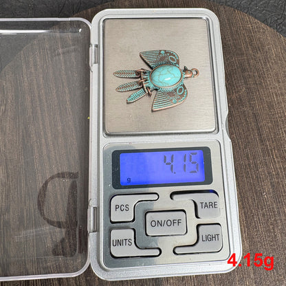 2PCS Turquoise Patina Copper Thunderbird Charms, Native American Style Eagle Pendant for DIY Jewelry