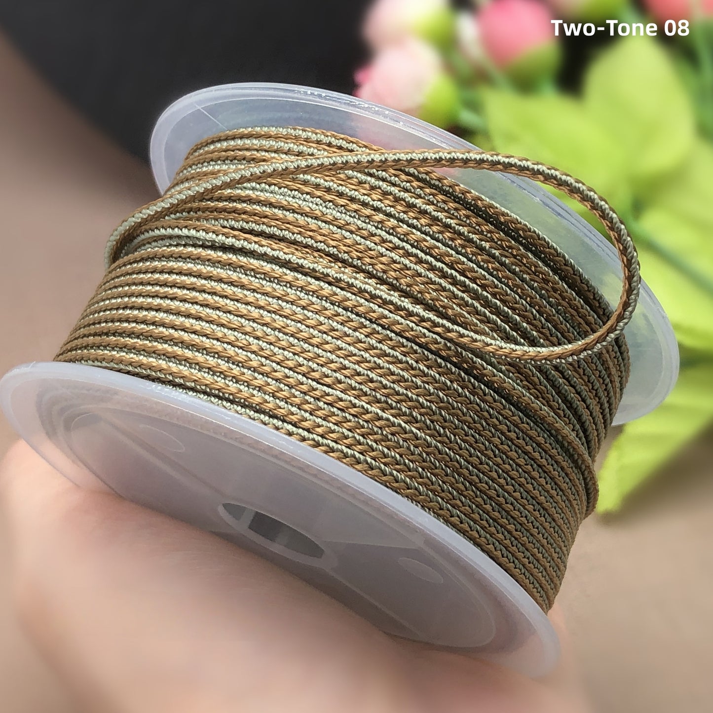 2mm Lucky Knot Braided Cord for Jade Pendant, Adjustable Necklace/Bracelet String, Single or Dual Color, DIY Jewelry Supplies (12m/Roll)