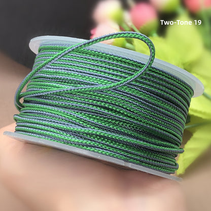 2mm Lucky Knot Braided Cord for Jade Pendant, Adjustable Necklace/Bracelet String, Single or Dual Color, DIY Jewelry Supplies (12m/Roll)