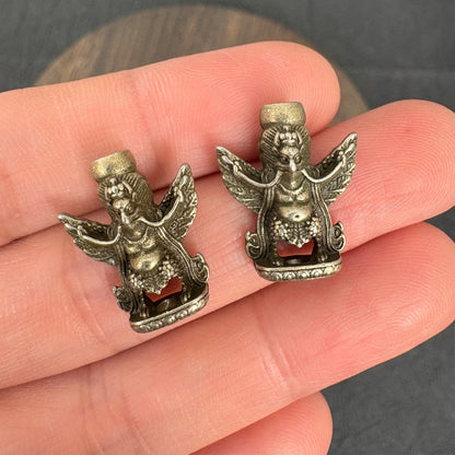 6PCS Vintage Bronze Garuda beads, Tibetan Buddhist Amulet