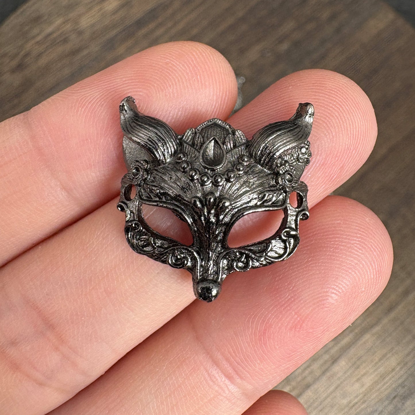6PCS Vintage Fox Mask Charms, Dark Gothic DIY Jewelry Supply