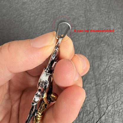 Vintage Stainless Steel Crucifix Pendant, Jesus Christ Cross Charm for Religious Necklace Rosary Making