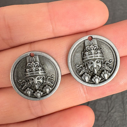 2PCS Zakiram Wealth Goddess Amulet Pendants, Tibetan Protection Charm, Spiritual Necklace for Peace & Abundance
