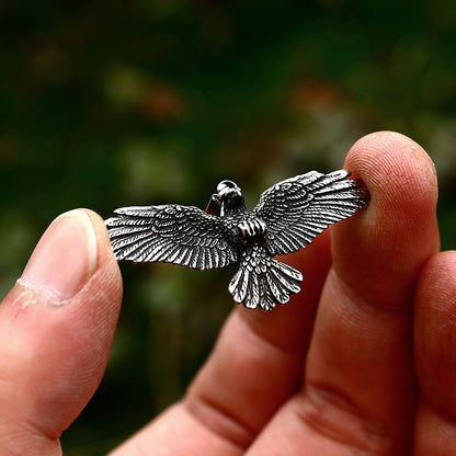 Stainless Steel Eagle Pendant - Durable DIY Jewelry Component for Necklaces