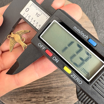20PCS Antique Bronze Swallow Bird Connector Charms, Vintage Dove Link Pendants for Jewelry Making