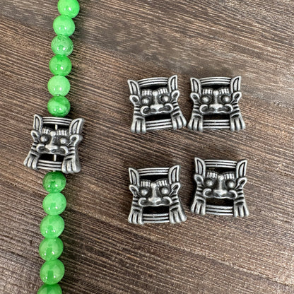 6PCS Vintage Tibetan Silver Vajra Charms, Antique Style Dorje Pendant for DIY Jewelry