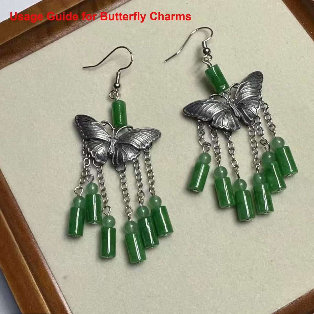 2PCS Antique Silver Butterfly Connector Charms, 6 Holes Multi-Strand Jewelry Link Component for Earrings & Necklace Making