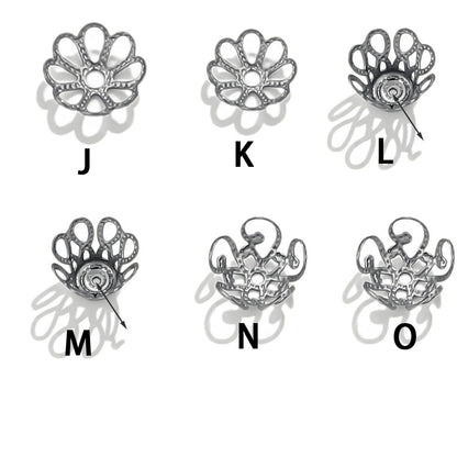 100PCS Stainless Steel Petal Bead Caps & Flower Cups - 18K Vacuum Plated Jewelry Spacer Parts ﻿
