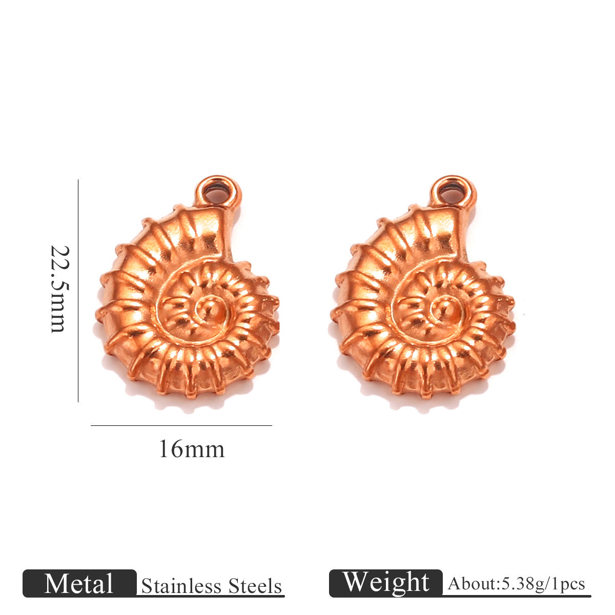 Stainless Steel Conch Pendant - Multi-Color Charms for DIY Necklaces, Earrings & Jewelry Making Supplies