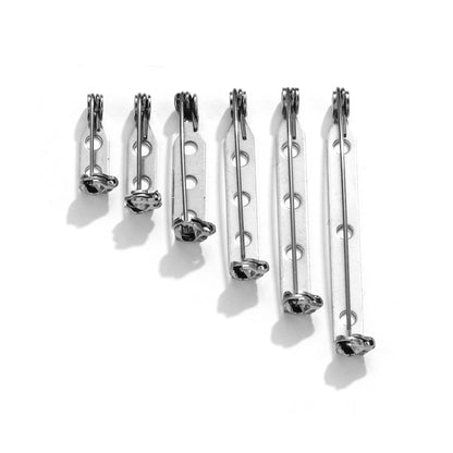 50PCS Stainless Steel Brooch with Safety Lock - Waterproof Titanium Steel Clasp, DIY Badge Pin Findings