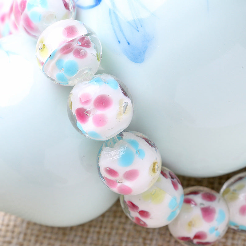10PCS Handmade Glass Petal Beads | Flower-Shaped Loose Beads | DIY Jewelry Making Supplies for Bracelets, Necklaces