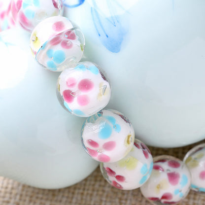 10PCS Handmade Glass Petal Beads | Flower-Shaped Loose Beads | DIY Jewelry Making Supplies for Bracelets, Necklaces