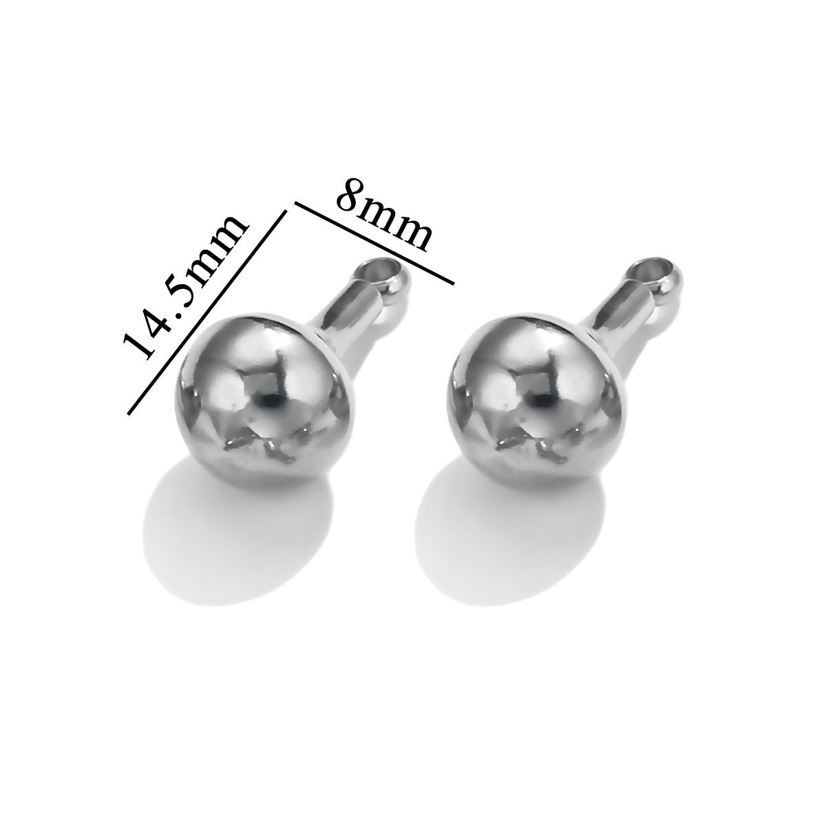 5PCS Stainless Steel Gourd Pendant, Unique Minimalist Charm, DIY Necklace Earring Jewelry Making Accessories