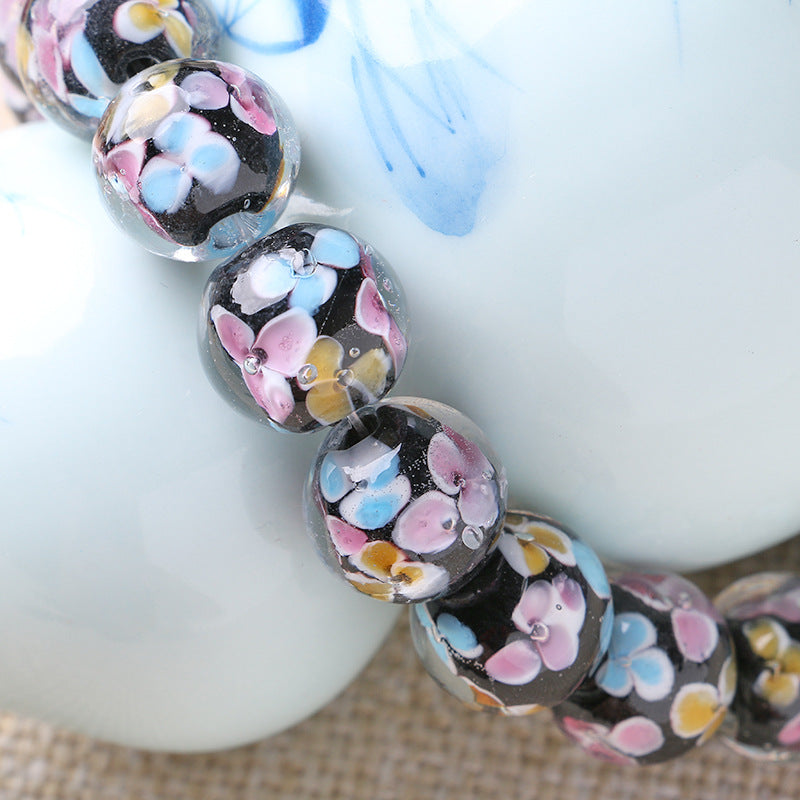 10PCS Handmade Glass Petal Beads | Flower-Shaped Loose Beads | DIY Jewelry Making Supplies for Bracelets, Necklaces