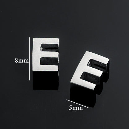 5PCS Stainless Steel 3D Letter Pendants - Minimalist & Stylish for Women's DIY Necklaces | Fashion Jewelry Findings
