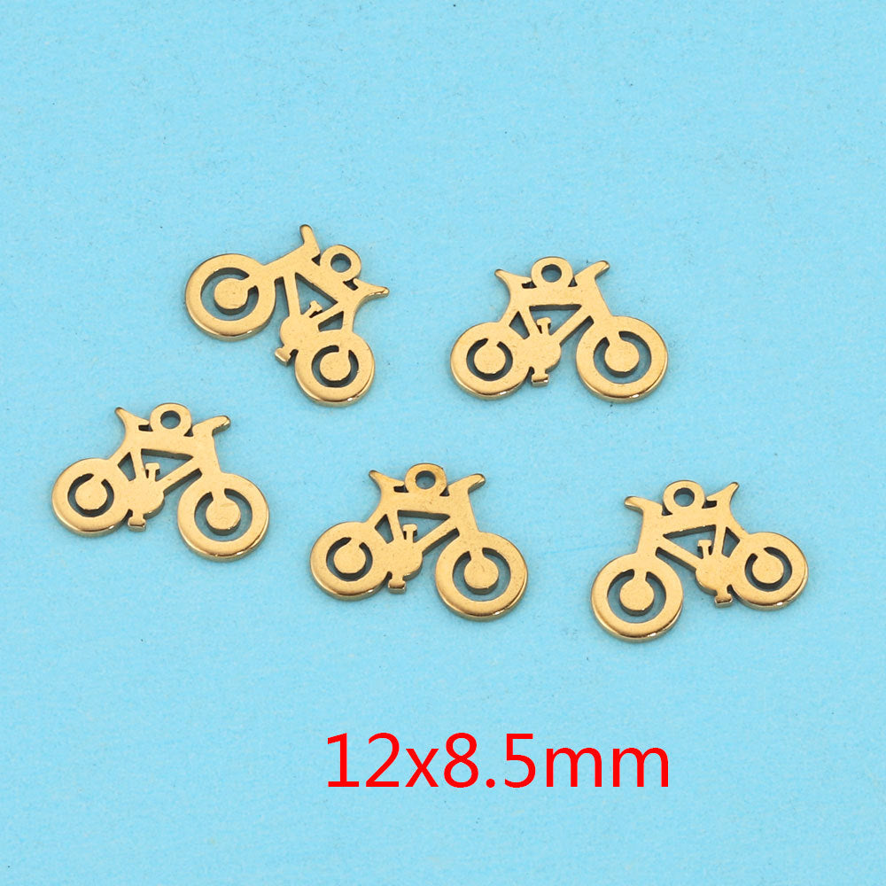 10PCS Stainless Steel Cutout Small Pendants | Moon, Star & Heart Charms, DIY Accessories for Earrings & Bracelets